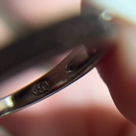 Sterling silver diamond wedding band set of 2 1/3ctw per band size 8 - Picture 6 of 8